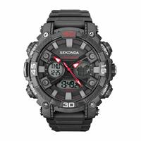 Sekonda Men's Black Plastic Strap Digital Sports Watch