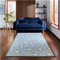 Scion Canter Mist Blue Flatweave Rug - 152x230cm