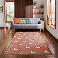 Scion Canter Spice Terracotta Flatweave Rug - 152x230cm