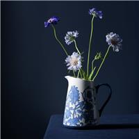 Habitat x Morris & Co. Inky Large Ceramic Jug - Blue