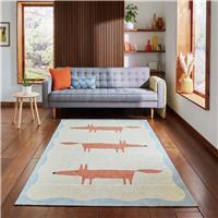 Scion Mr Fox Terracotta Flatweave Rug - 120x170cm