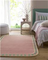 Origin Borderline Pink Wool Short Pile Rug - 120x170cm