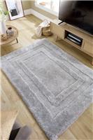 Origin Frame Silver Shaggy Rug - 120x170cm