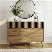 GFW Rowan 6 Drawer Chest - Oak