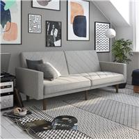 Dorel Paxson Fabric Small Double Sofa Bed - Light Grey