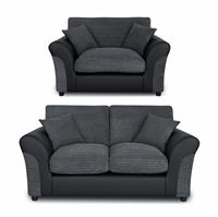 Argos Home Harry Chair & 2 Seater Sofa - Charcoal