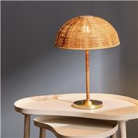Habitat Alba Rattan Umbrella Table Lamp - Brown