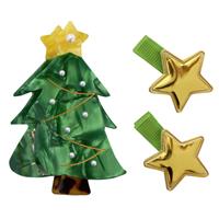 Argos Home Christmas Tree Hair Clip and Star Hair Clip Set