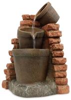 Streetwize Solar-Powered Garden Water Feature Brick Wall