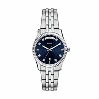 Fossil Ladies Scarlette Blue Dial Stainless Steel Watch