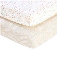 Tutti Bambini Good Life Neutral Fitted Sheet 2 Pack - Cot