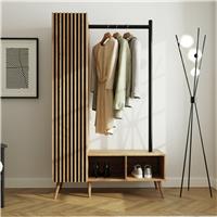 GFW Rowan 1 Rail 6 shelf Wardrobe - Oak
