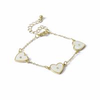 Flitzy Kids White Heart Charm Bracelet