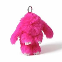 Flitzy Pink Fluffy Bunny Keyring