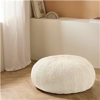 Kaikoo Boucle Drum Pouffe - Natural
