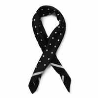 Freedom Black and White Polka Dot Headscarf
