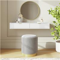 GFW Sienna 2 Drawer Wall Mounted Console Table - White
