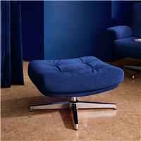 Habitat Dawson Fabric Swivel Footstool - Blue