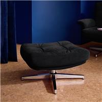 Habitat Dawson Fabric Swivel Footstool - Black