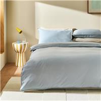 Habitat Washed Cotton Plain Blue Bedding Set - Single