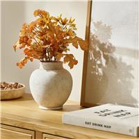 Bayswood Artificial Orange Floral Arrangement in Ceramic Pot
