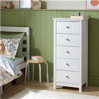 Habitat Brooklyn 5 Drawer Tallboy - White