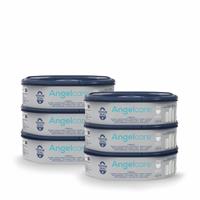 Angelcare XL Octagonal Nappy Disposal Refill Pack of 6 for Nappy Bins
