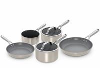 Ninja Ceramic Pro 5 Piece Non Stick Aluminium Pan Set-Silver