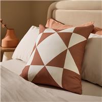 Habitat Quilted Motif Cushion Terracotta - 50x50cm
