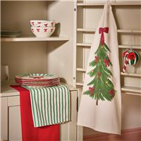 Argos Home Christmas Tree and Bow Pack of 3 Tea Towels