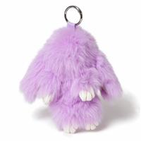Flitzy Purple Fluffy Bunny Keyring