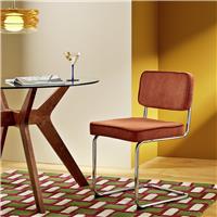 Habitat Enzu Metal Dining Chair - Red