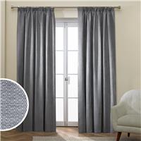 Habitat Basket Weave Blackout Pencil Pleat Curtain - Natural - 229x137cm