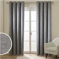 Habitat Basket Weave Blackout Eyelet Curtain - Natural - 168x229cm