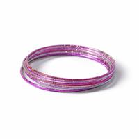 Flitzy Kids Pink Glitter Bangles Set