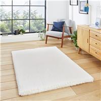 Think Rugs Super Teddy Ivory Shaggy Rug - 80x150cm