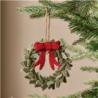 Argos Home Country Felt Mini Wreath Hanging Christmas Ornament