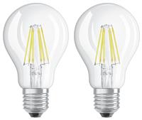 Osram 6W Filament LED Classic Glass GLS Bulb- Twin Pack