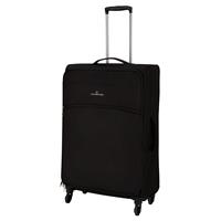 Featherstone 4 Wheel Soft Large Suitcase - Black