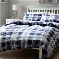 Argos Home Check Blue & White Bedding Set - Double