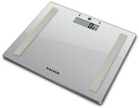 Salter Compact Glass Body Analyser Bathroom Scales - Silver