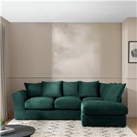 Argos Home Harry Large Cord Right Hand Corner Chaise Sofa - Teal
