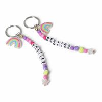 Flitzy BFF Rainbow Beaded Keyrings