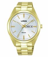 Lorus Mens Silver White Dial Gold Colour Bracelet Watch