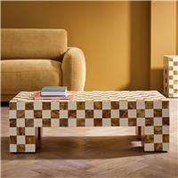 Habitat Chesset Coffee Table - Brown and Cream