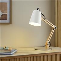 Argos Home Bodie Wooden Table Lamp - Grey