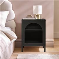 Argos Home Stephanie 1 Door Bedside Table - Black