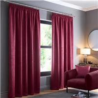 Fusion Galaxy Thermal Pencil Pleat Curtains - Wine - 168x229cm