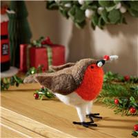 Argos Home Felt Country Robin Standing Table Christmas Ornament