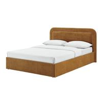 Habitat Jacey Kingsize End Lift Ottoman Bed - Mustard